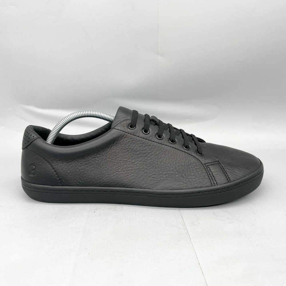 Birchbury Bramfords Mens 12 Black Leather Minimalist Barefoot Sneakers Shoes